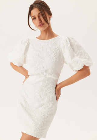 Jacquard Bow Short Dress