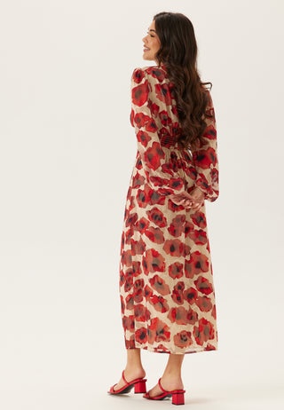 Jacquard Chiffon Midi Dress