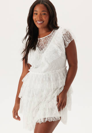 Lace Frill Short Dress