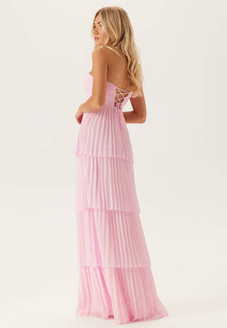 Pleated Bandeau Gown