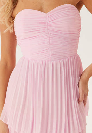 Pleated Bandeau Gown