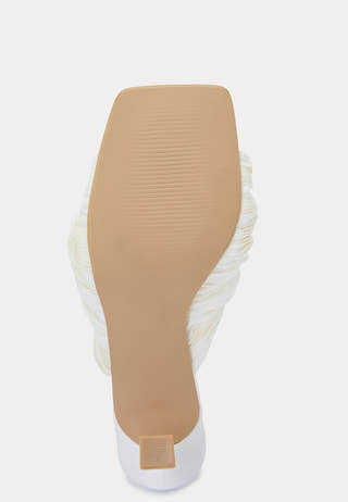 Pleated Front Heeled Sandal