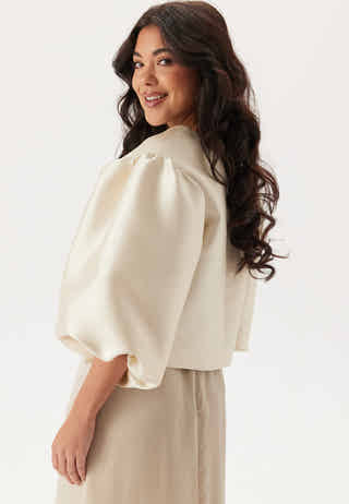 Puff Sleeve Satin Jacket