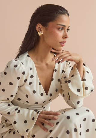 Ruched Front Midi Dress