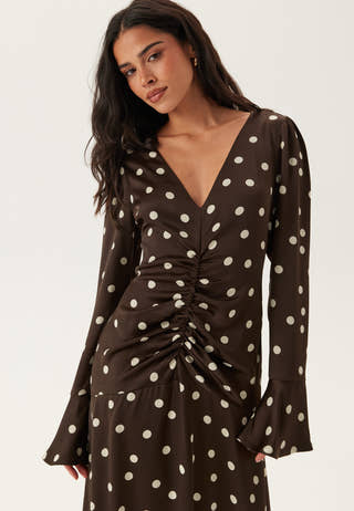 Ruched Front Midi Dress