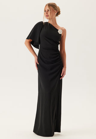 Ruched One Shoulder Gown