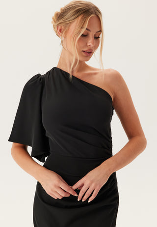 Ruched One Shoulder Gown