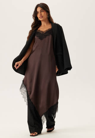 Satin Lace Slip Dress