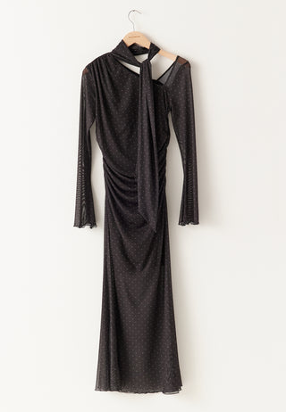 Scarf Mesh Ankle Dress