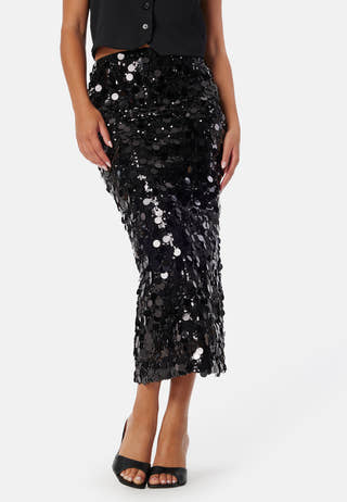 Sequin Ankle Skirt