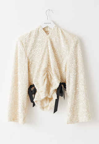 Side Slit Sequin Top