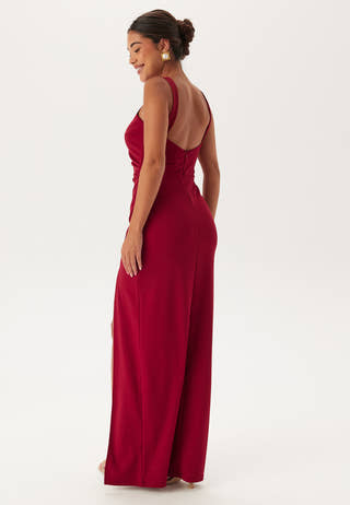 Square Neck Slit Maxi Dress