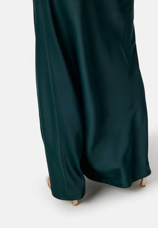 Straight Satin Maxi Skirt