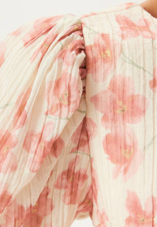 Structured Puff Sleeve Ankle Dress