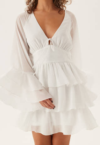 Triple Flounce Short Dress