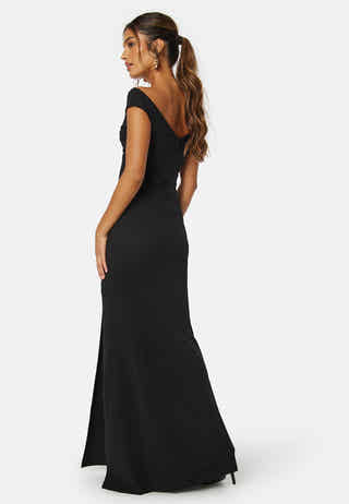 Twist Off Shoulder Gown
