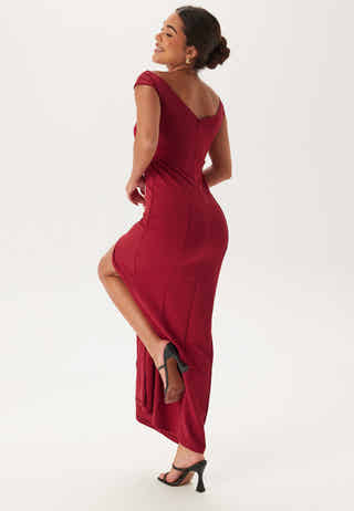 Twist Off Shoulder Gown