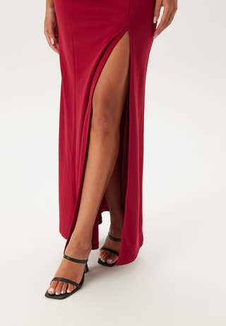 Twist Off Shoulder Gown