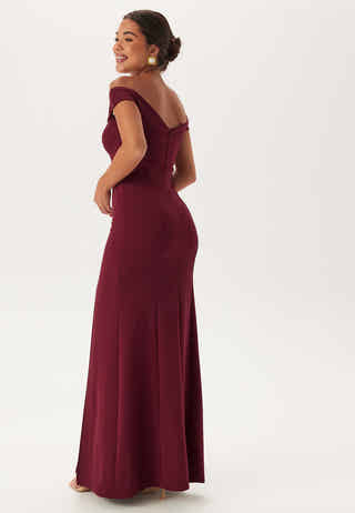 Twist Off Shoulder Gown