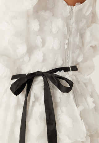 V-neck Frill Floral Dress