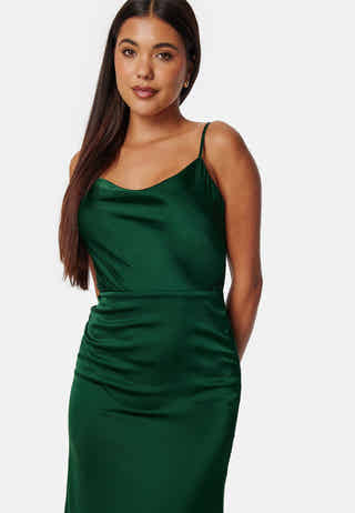 Waterfall Satin Gown