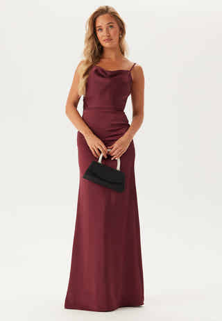 Waterfall Satin Gown