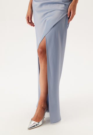 Wrap Satin Gown