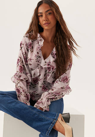 Open Back Frill Blouse