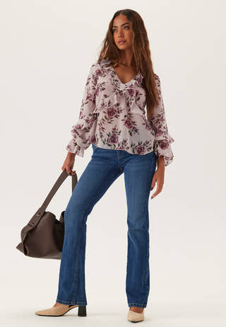 Open Back Frill Blouse