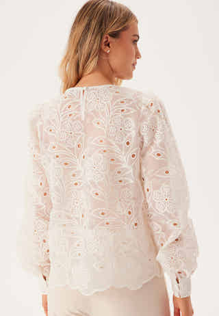 Puff Sleeve Embroidered Blouse
