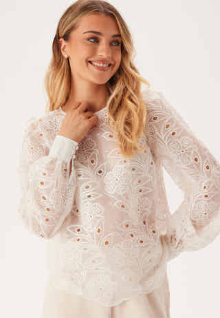 Puff Sleeve Embroidered Blouse
