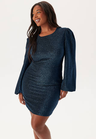 Puff Sleeve Sparkling Dress
