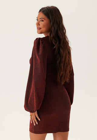 Puff Sleeve Sparkling Dress