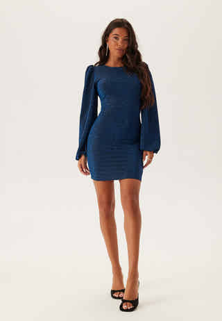 Puff Sleeve Sparkling Dress