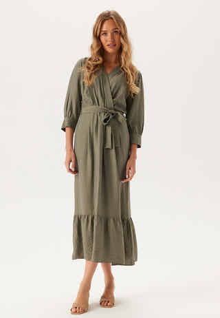 Puff Sleeve Structured Dress