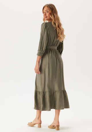 Puff Sleeve Structured Dress