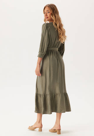 Puff Sleeve Structured Dress