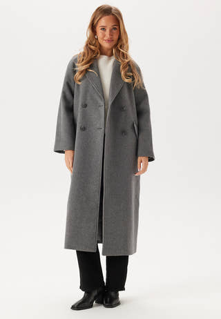 Raglan Sleeve Wool Blend Coat