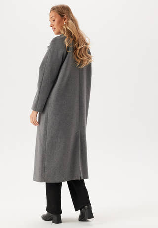 Raglan Sleeve Wool Blend Coat
