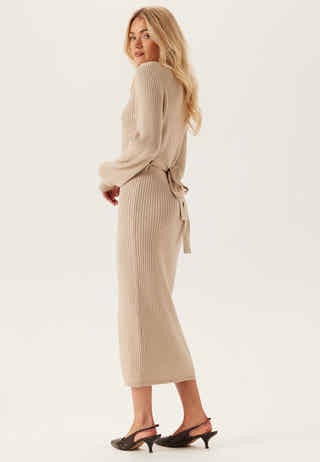 Rib Knitted Cardigan Dress
