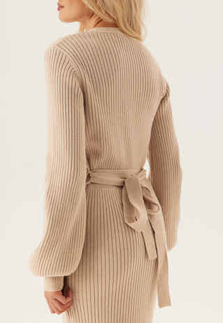 Rib Knitted Cardigan Dress