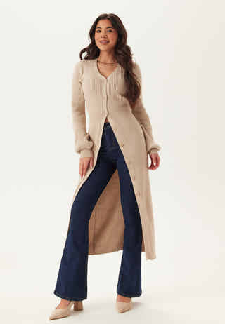 Rib Knitted Cardigan Dress