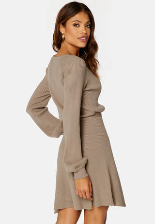 Rib Knitted Skater Dress