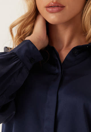 Satin Puff Sleeve Shirt