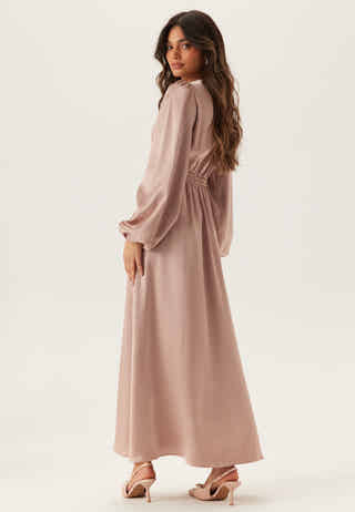 Satin V-neck Maxi Dress
