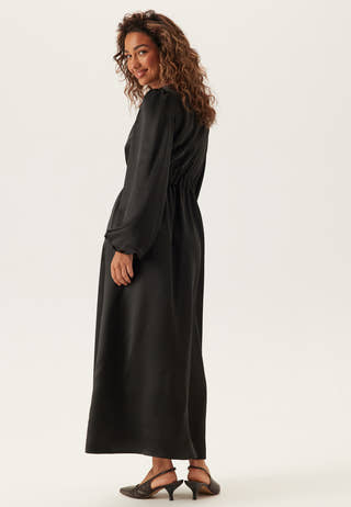 Satin V-neck Maxi Dress