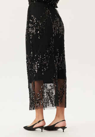 Sequin Mesh Skirt