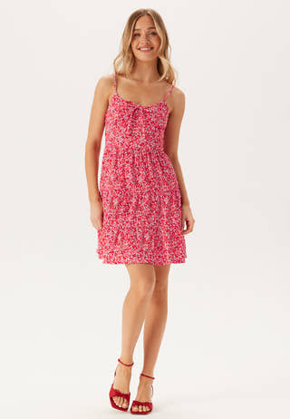 Short Flounce Strap Dress