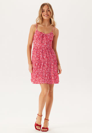 Short Flounce Strap Dress