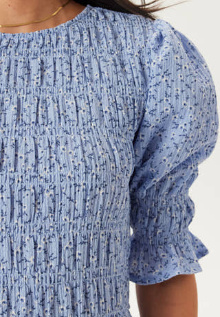 Short Sleeve Smock Dress